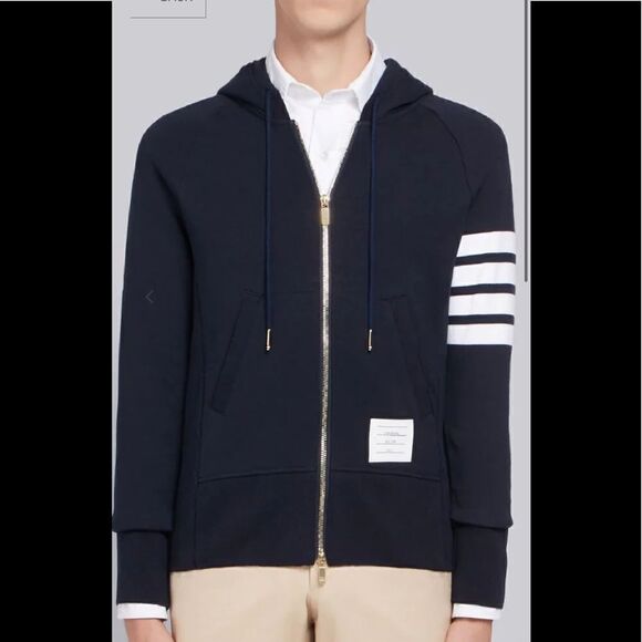 THOM BROWNE Double zip-up hoodie - Picture 2 of 14